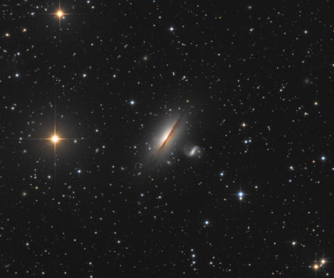 NGC5078 és IC879 – galaxis páros a Hidra csillagképben